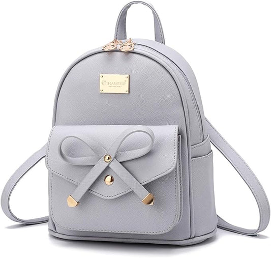I IHAYNER Girls Bowknot Cute Leather Backpack Mini Backpack Purse for Women