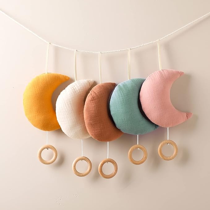 Baby Travel Toy with Music Box - Brahm's Lullaby Pull Musical Toy, Baby Mobile Crib Bed Bell Toy for Carriers and Cribs