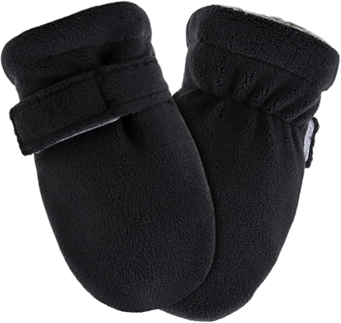Zsedrut No Scratch Baby Mittens Toddler Infant Fleece Lined Gloves Winter Warm Mitten for Baby Boys Girls