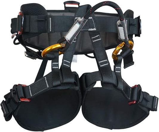 SOB Climbing Harness, Half Body Tree Climbing Harness Men,Thicken Widen Protect Waist Safety Harness for Arborist Harness,Working Rescuing at Height Safety Belt Harness