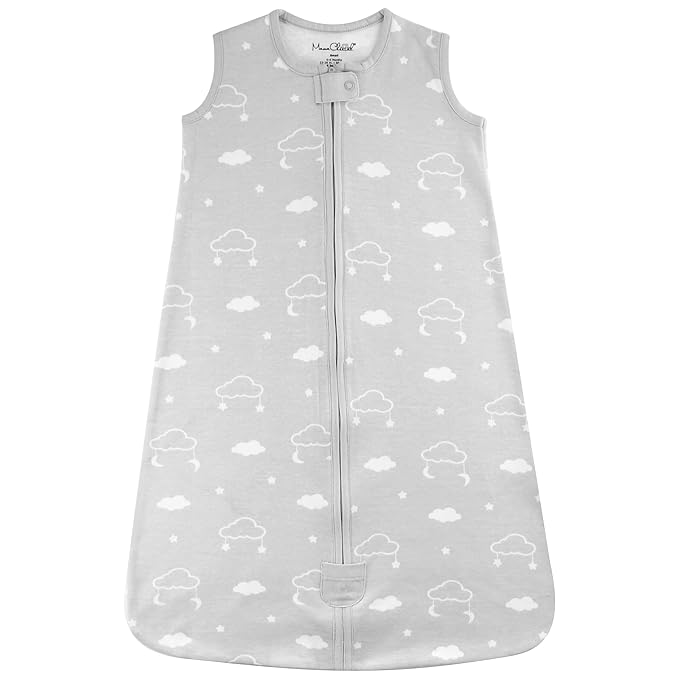 Baby Sleep Sack 1.0 TOG, Organic Cotton Baby Wearable Blanket with Two-Way Zipper, Swaddle Transition Baby Sleeping Bag, All-Season Sleep Sack for Newborn Infant Toddler Boy Girl, 0-6 Months, 1-Pack