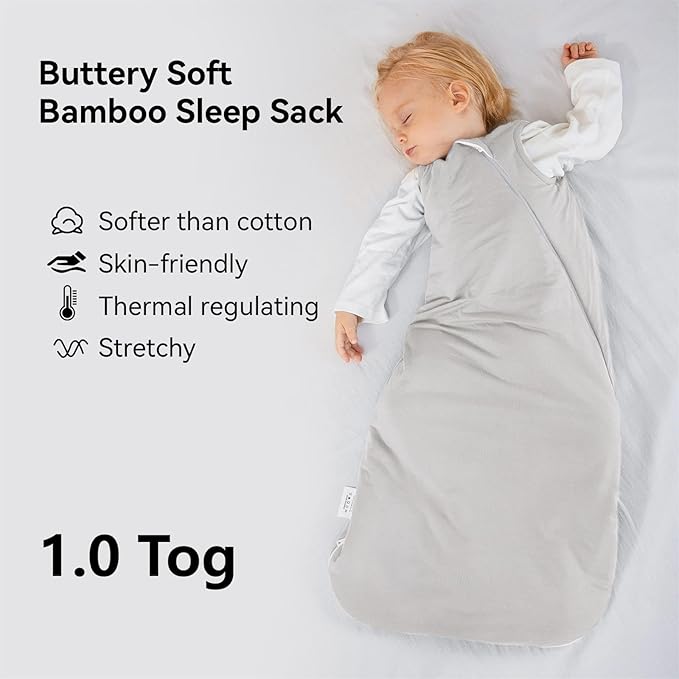 Rayon Made from Bamboo Sleep Sack 24-36 Months 1.0 Tog Ultra Soft Baby Wearable Blanket Toddler Sleeping Sack 2t-3t for Babies Unisex 2-Way Zipper 3t Baby Sleeping Bag Lightweight Extra Large Long XXL