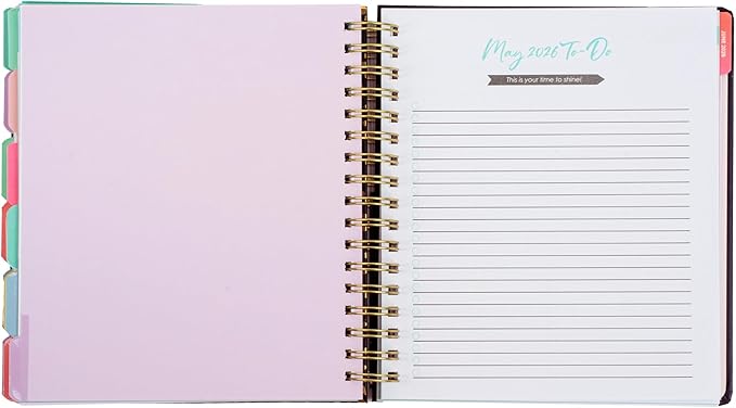 Votum August 2025 to January 2027 Large Back to School Academic Planner- Daily, Weekly & Monthly Organizer with Pens, Stickers, Sticky Notes, and a Sturdy Cover - Bows Pink