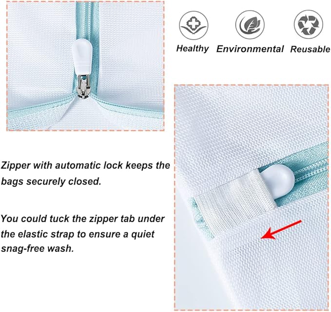 Tenn Well 3PCS Mesh Laundry Bags, 20 x 23 Inches Large Lingerie Bags for Washing Delicates, Garments, Bath Towels, Dirty Clothes, Socks, Toys, Travel