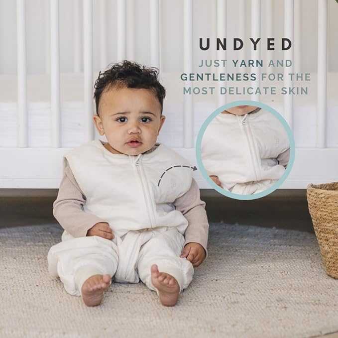 Tealbee Dreamsuit: Toddler Sleep Sack with Feet 3T 4T - 1.2 TOG All Season Baby Wearable Blanket for Walkers - Rayon made from Bamboo, Organic Cotton Sleep Bag - Undyed