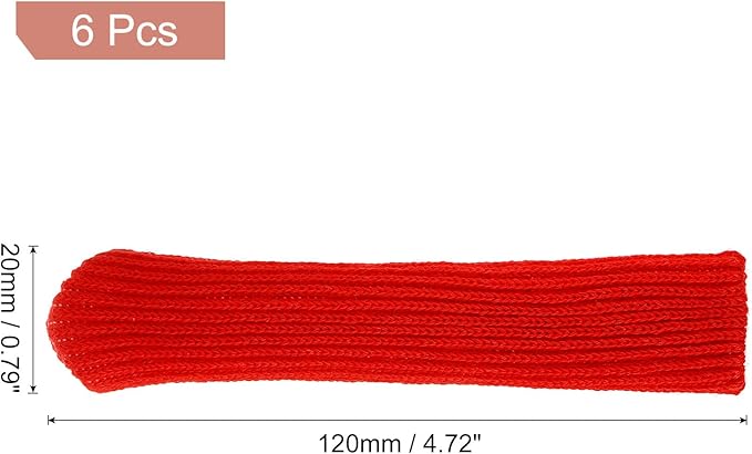 uxcell 6Pcs Door Handle Covers, Knitted Anti-Scald Door Knob Protector Door Knob Cover for Hot Doors and Cold Doors, Red