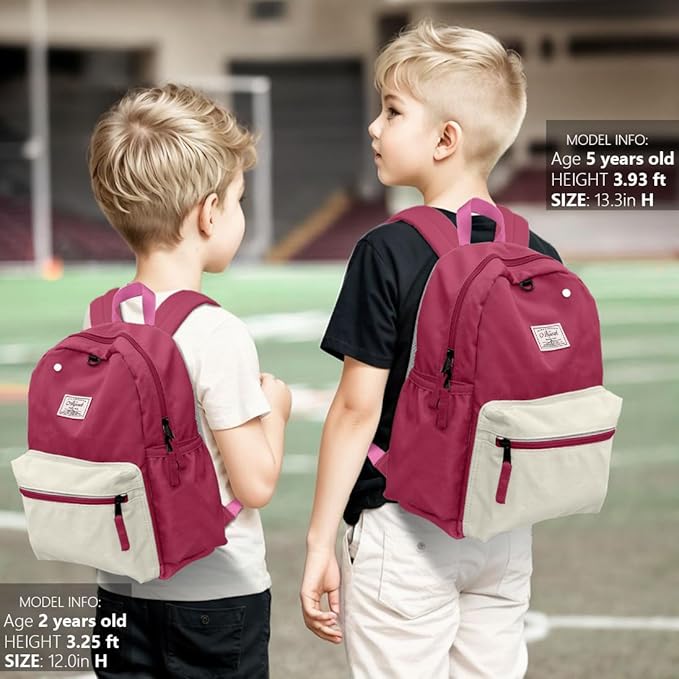 Toddler Backpack for Boys 2-5: Preschool Kindergarten 13" Daycare Backpacks Fit A4 Folder