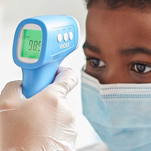 Vicks Non-Contact Infrared Thermometer for Forehead, Food and Bath – Touchless Thermometer for Adults, Babies, Toddlers and Kids – Fast, Reliable, and Clinically Proven Accuracy (Pack of 2)