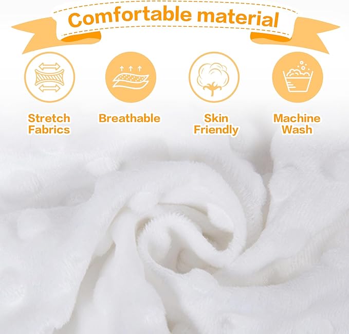 Baby Crib Bedding Set - Highland Cow Design Nursery Bed 3 Pcs Set - Chic Soft Blanket with Dotted Backing, Sheet, Pillowcase for Newborns Girls Boys Gifts Color01