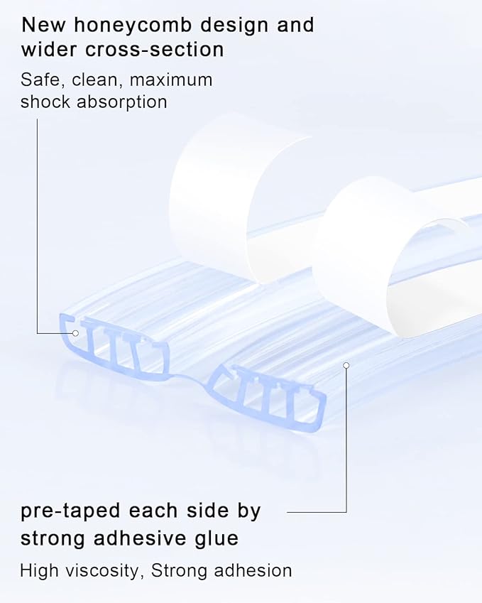 Baby Proofing,32.8ft(10M) Silicone Soft Corner Protectors with Pre-Taped Strong Adhesive, Edge Protectors for Sharp Corners of Cabinets, Tables