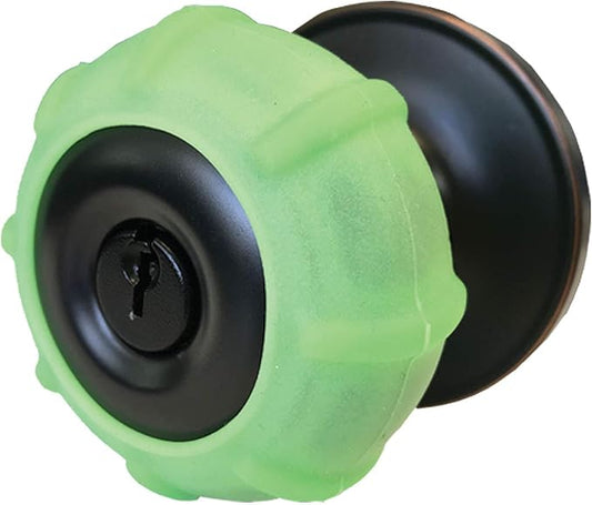 New Enjoy Cover -Neon Green Silicone Door knob Grips Soft Glow Maximum Grip - Arthritis & Senior Living Aids Grippy Easy Open Fits All Door Knob Universal Size Maximum Grip Pack