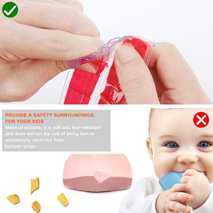 Baby Proofing 16.4ft Long (1.19" Wide) Corner Protector Baby Corner Guards Furniture Corner & Edge Safety Bumpers Clear Baby Proofing Bumper Cushion for Table Furniture Sharp Corners