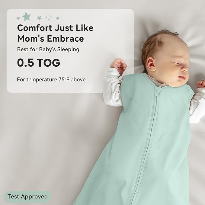 Baby Sleep Sack 18-24 Months 0.5 Tog Wearable Blanket Baby, 3 Pack 100% Cotton Lightweight Sleeping Sack with 2-Way Zipper for Infant Toddler Excavator