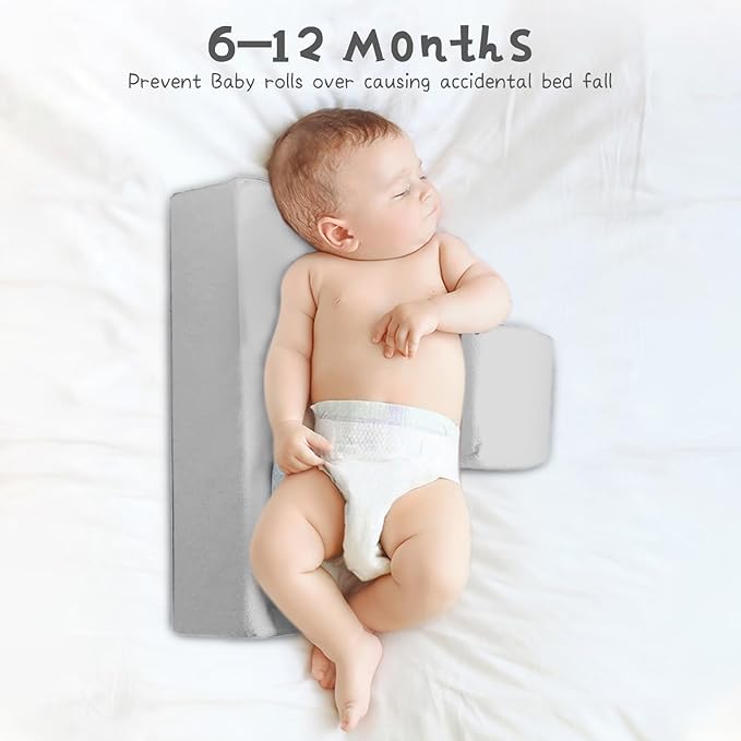 Baby Side Sleeper Weddge Breathable Pillow, Removable and Washable Breathable,Original Down Alternative Pillow for Sleeping - Bedding for Back, Stomach or Side Sleepers
