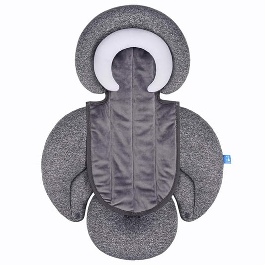 COOLBEBE New 2-in-1 Babybody Cushion for Baby Newborn Infants - Extra Soft Stroller Cushion Pads Car Seat Insert, Perfect for Carseats, Strollers, Swings, Grey