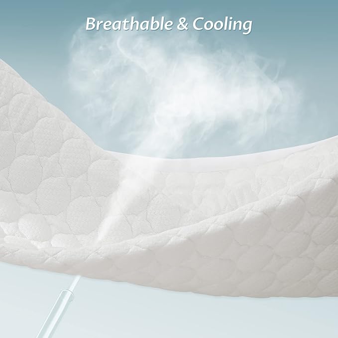 Full Size Waterproof Mattress Protector Fitted Quilted Mattress Pad Cover with Deep Pocket Up to 15''