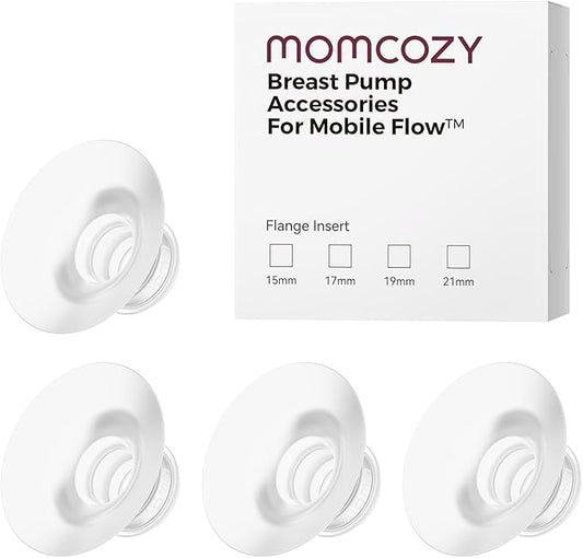 Momcozy Original Replacement Accessories for Upgraded Mobile Flow | Upgraded M9,Original Upgraded M9 Breastfeeding Parts,15mm Inserts, 4 Pack
