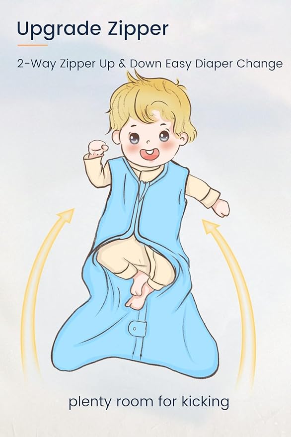 TotAha Dinosaur Toddler Sleep Sack 2T-3T-4T, 0.5 TOG Summer Light Sleeping Sacks, Soft Wearable Blanket Baby Sleep Bag with 2-way Zipper, X-Large