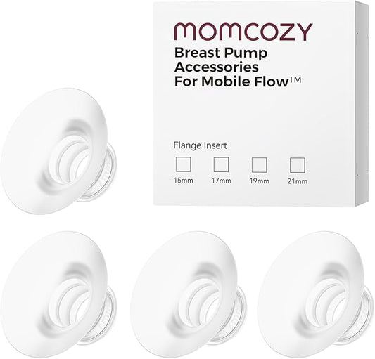 Momcozy Original Replacement Accessories for Upgraded Mobile Flow | Upgraded M9,Original Upgraded M9 Breastfeeding Parts,17mm Inserts, 4 Pack