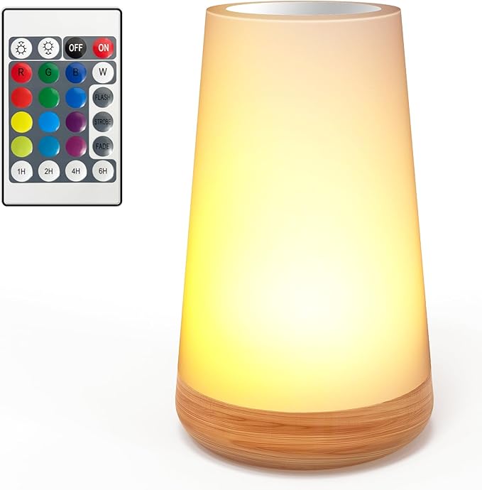 Night Light for Baby Nursery, 13 Colors Changing Touch Dimmable Night Lamp with Timer, Rechargeable Kids Night Light Portable for Bedtime Routine Baby Breastfeeding