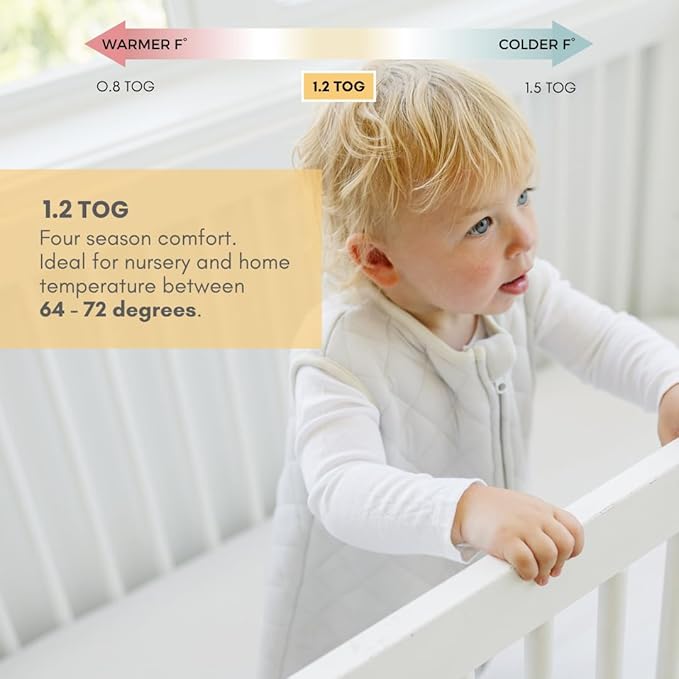 Tealbee Dreamsuit: Toddler Sleep Sack with Feet 2T 3T - 1.2 TOG All Season Baby Wearable Blanket for Walkers - Rayon made from Bamboo, Organic Cotton Sleep Bag - Sunshine