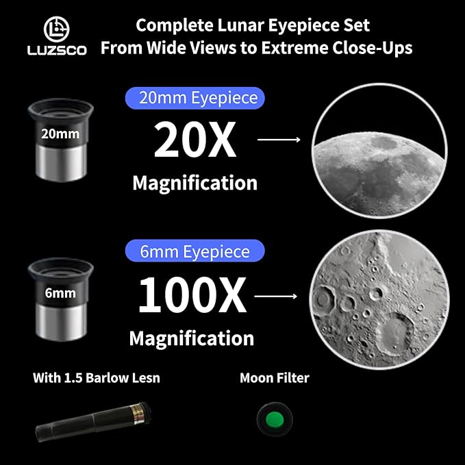 Telescope for Kids 50mm 100x Magnification Beginner Telescopio with Tripod, 2 Eyepieces & Finder Scope, STEM Educational Gift for Boys & Girls Ages 6-12, Portable Kids Telescope for Astronomy