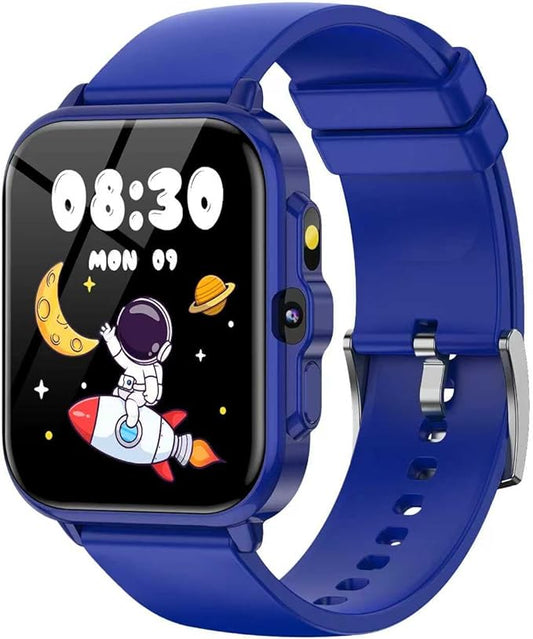 Smart Watch for Kids, 1.85" Fitness Tracker Pedometer Watch, Health, Sleep Monitor, Puzzle Games, Alarm Clock, Camera, Music Player, Torch, Activity, Gift Toys for 4 - 13 Years Old Boys and Girls