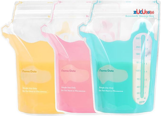 Breastmilk Storage Bags(180 Count)，8oz Milk Storage Bags for Breastfeeding，BPA Free with Easy Pour Spout, Self Standing, for Refrigeration and Freezing