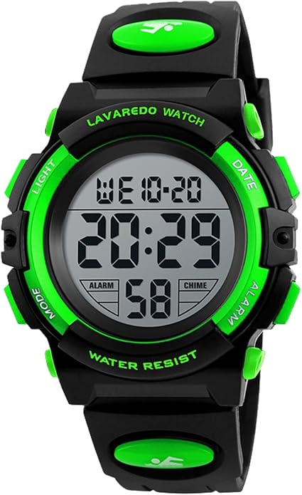 Kids Watch,Boys Watch for 3-15 Year Old Boys,Digital Sport Outdoor Multifunctional Chronograph LED 50 M Waterproof Alarm Calendar Analog Watch for Children with Silicone Band,Kids Gift