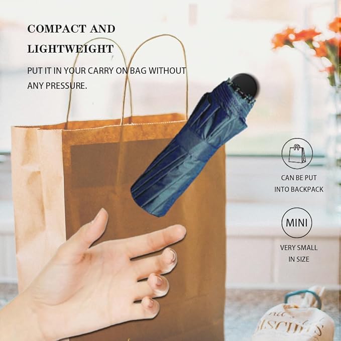 Clip-on Umbrella for Stroller Sunshade, Adjustable Steering Angle, Handle Included, Compact and Lightweight, Suitable for All Kinds of Strollers