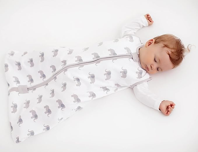 Mama Cheetah Baby Sleep Sack 0.5 TOG, Organic Cotton Baby Wearable Blanket with Two-Way Zipper, Swaddle Transition Baby Sleeping Bag for Newborn Infant Toddler Boy Girl, 6-12 Months