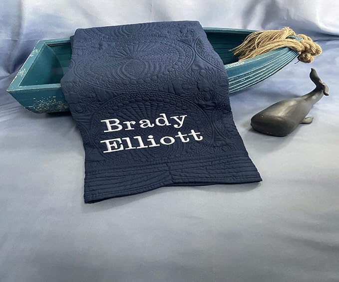 Personalized Baby Blanket Baby Quilt Monogrammed Blankets for Boys and Girls Embroidered Baby Gifts Plaque2