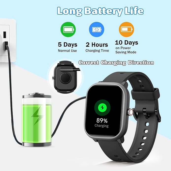 Smart Watch for Kids Girls Boys No APP/Phone Needed, 1.8" IP68 Waterproof Sport Kids Watch Pedometer, Heart Rate, Sleep Monitor, Step Counter, 12 Puzzle Games for Girls Boys Teens 6-16