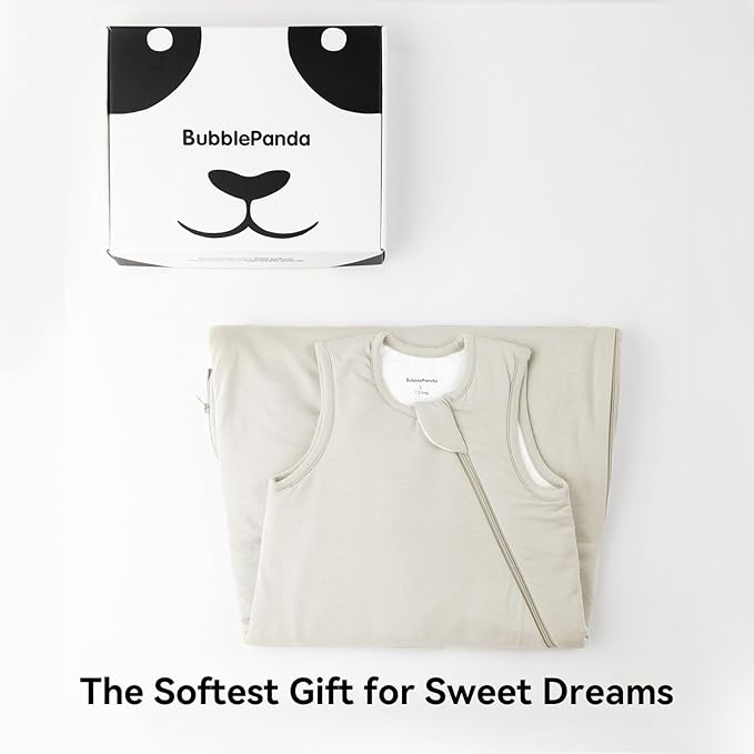 Rayon Made from Bamboo Sleep Sack 0-36 Months 1.0 Tog Ultra Soft Baby Wearable Blanket Toddler Sleeping Sack for Babies (Oat, XXL(24-36M))