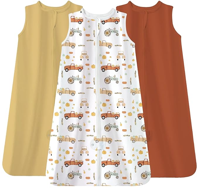 TotAha Sleep Sack 15-18-24 Months 3-Pack,Stretchy,Buttery Soft Sleeping Bag,Light Baby Wearable Blanket with 2-Way Safe Zippers for Boys Girls, 0.5 TOG