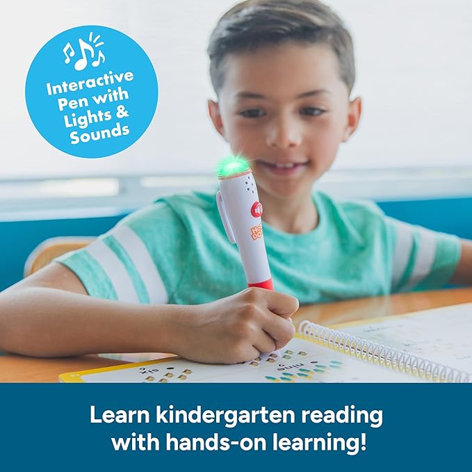 Educational Insights Hot Dots Kindergarten Reading Set - Kindergarten Workbooks with Interactive Pen, Homeschool Learning Activities, Learn to Read Activity Books for Kids Ages 5+