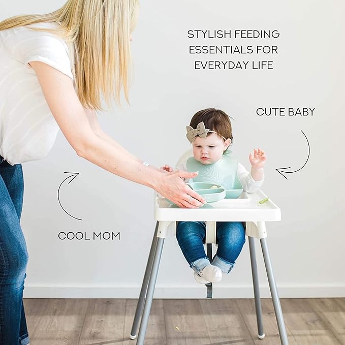 Simka Rose Silicone Baby Spoons Self Feeding (6 Pack)- First Stage Infant Spoons for Babies & Toddlers- Baby Led Weaning Shallow Spoons- Easy on Gums- 6 Months+ -Dishwasher Microwave Safe