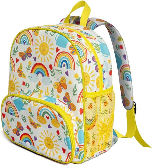 Toddler Backpack for Girls 3-8: Preschool Kindergarten Backpack - Cute Kids Backpacks for Girls Boys-Sunshine