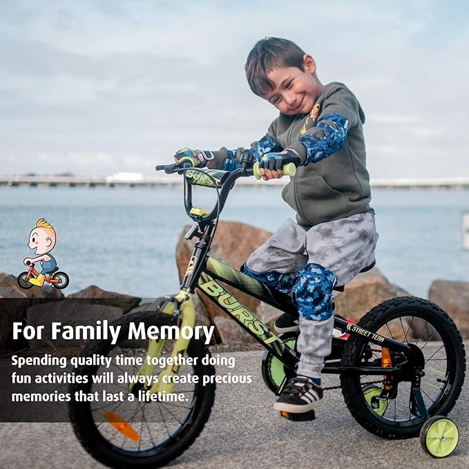 Soft-Style Kids Knee and Elbow Pads with Bike Gloves, Flexible Impact-Resistant Gear for Ages 2-11, Designed for Balance Bikes, Roller-Skating, and Skateboarding