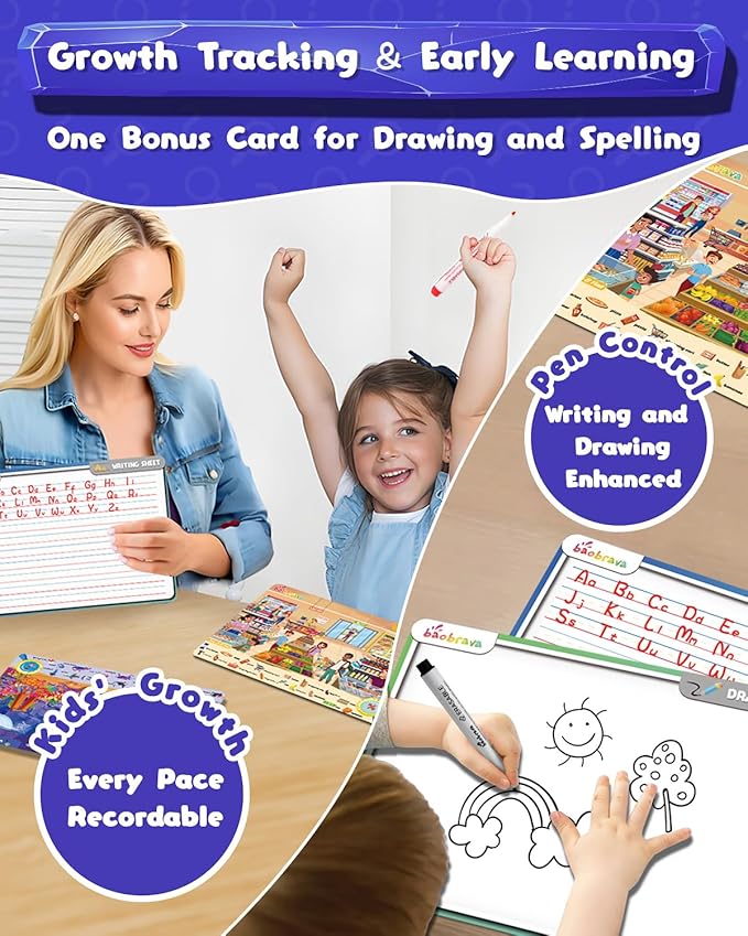 Search and Find: 22 Preschool Learning Activities for Kids 3-8 | Travel Games for Car and Airplane | Toddler Learning Toys | Board Games and Activitys Book for Kids | Back to School Gifts
