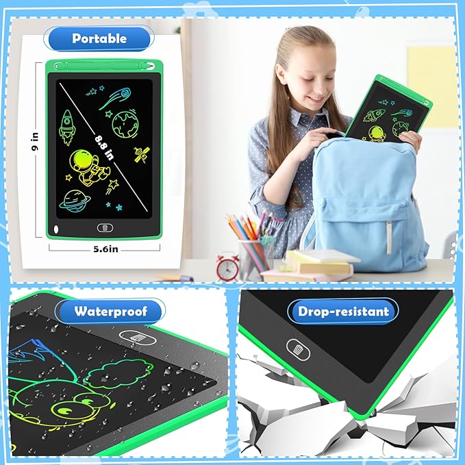 3 Pack LCD Writing Tablet for Kids, 8.5 Inch Colorful Doodle Board Drawing Tablet, Educational Learning Toys Birthday Gifts for Kids Age 3 4 5 6 7 8