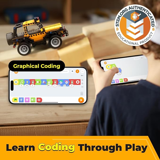 Robot R 4-in-1 Robot Building Kit, APP Remote Control STEM Coding Toys, Educational Gifts for Boys Girls Kids Ages 6-12, 4 Control Modes (300 Pieces)