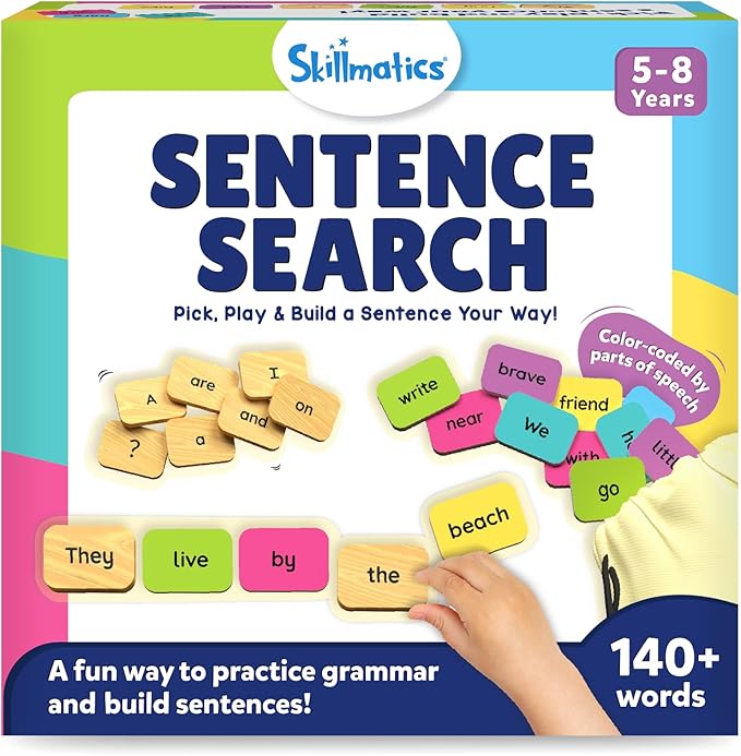 Skillmatics Learning Toys - Sentence Search, Fun Sentence Building Activity, Creative Word Play, Educational Toys for Kids, Gifts for Boys and Girls Ages 5, 6, 7, 8
