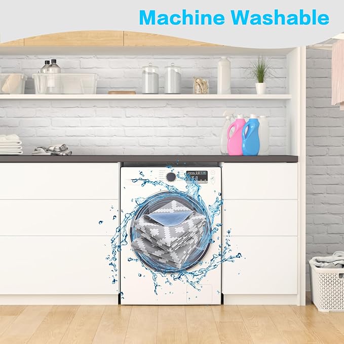 OUTCREATOR® Washable Bed Pads 34" x 76" (Pack of 2), Incontinence Mattress Protector, Anti-Slip Waterproof Underpads for Adults Kids Elderly Pets, Absorbency & Reusable Bedwetting Pads (Gray Geometry)