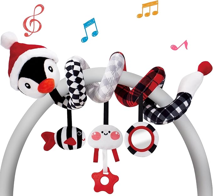 hahaland Car Seat Baby Toys 0-3 Months Developmental Carseat Toys for Infants 0-6 Months Stroller Baby Toys 6 to 12 Months Infant Toys for Ages 0-2 Baby Girl Gifts Travel Toys 0-6 Months