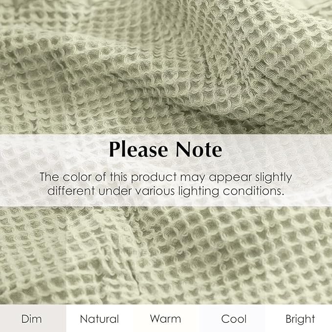 Salt Earth GOTS Certified 100% Organic Cotton Throw Blanket, 55" X 60" Waffle Blankets & Throws for Bed, Throw Blanket for Couch, Modern & Cozy Blanket, All Season, Comfy & Soft Blankets (Sea Foam)