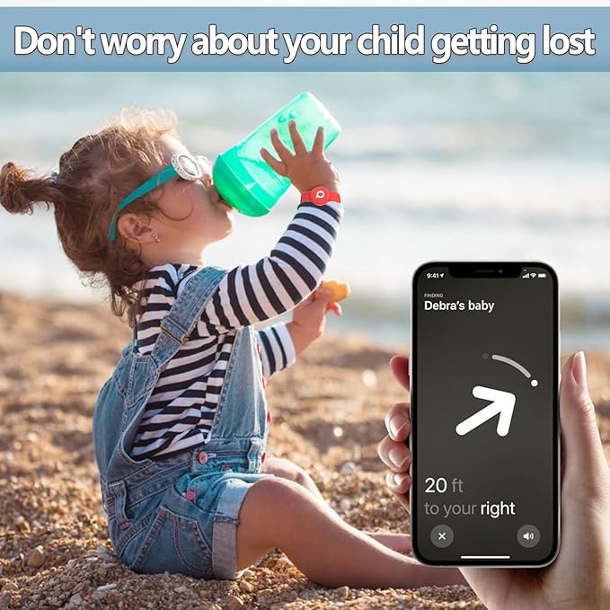 Waterproof Bracelet for AirTag Kids, Personalized Initial Letter Hidden Holder Compatible with Air Tag, Silicone Case for Airtag Adjustable Anti-Lost GPS Tracker for Toddler Child Elder, Q