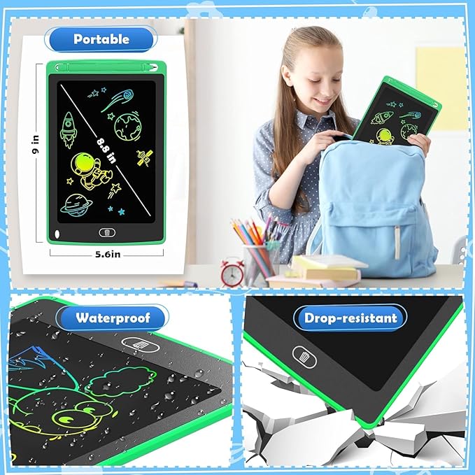 12 Pack LCD Writing Tablet for Kids, 8.5 Inch Colorful Doodle Board Drawing Tablet, Erasable Doodle Pad for Toddlers, Educational Learning Toys Birthday Gifts for Boys Girls Age 3 4 5 6 7 8