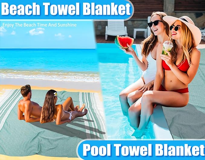 Oversized Turkish Beach Towel Blanket Cotton Giant XL Sandproof Towels Huge Linen XXL Extra Large Big Throw Quilt Blankets for Adults Cloud Travel Camping Glamping Accessories Essentials