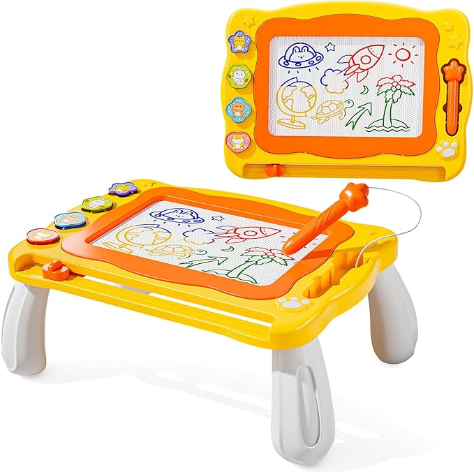 NIPLOOW Magnetic Drawing Board for Kids 3 4 5 6 Years Old Girl Boy, Writing Painting Magnet Doodle Pad Early Educational Learning Kids Toys for Toddlers Birthday Christmas Gifts